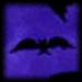 Purple Satin Black Bat